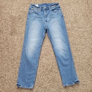 Gap Jeans Cheeky Straight High Rise Waist Medium Indigo Blue Denim Size 28 6